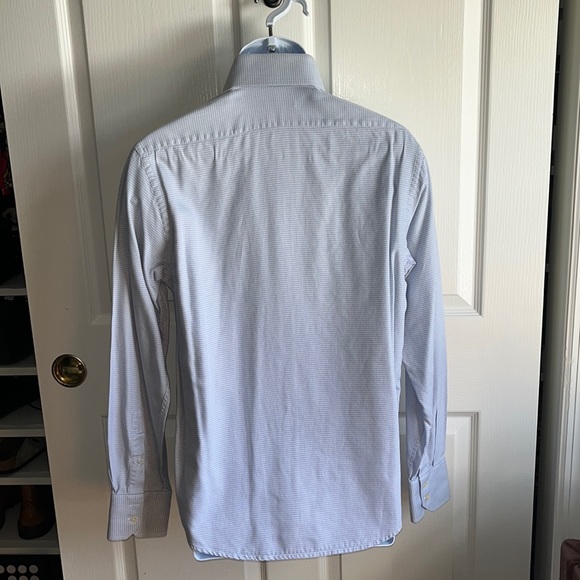 Sisley- Vintage Button Down Dress Shirt with Barrell Cuff 16.5/34 MADE in Italy - Picture 5 of 11